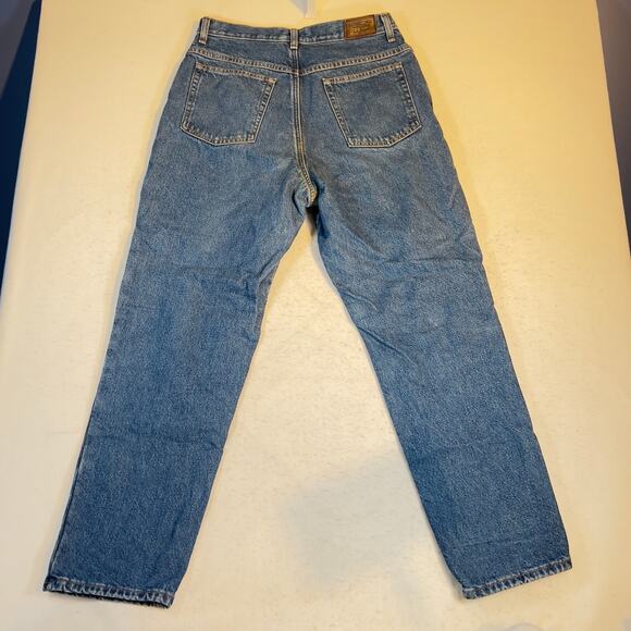 L.L. Bean Flannel Lined Jeans Woman 12 Reg Relaxed Fit W32 L30 100% Cotton COLD - Picture 13 of 15